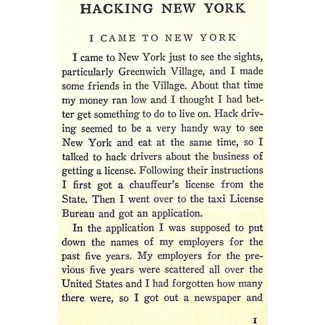 1930s "Hacking New York" 1930 Hazard, Robert For Sale - Image 5 of 6