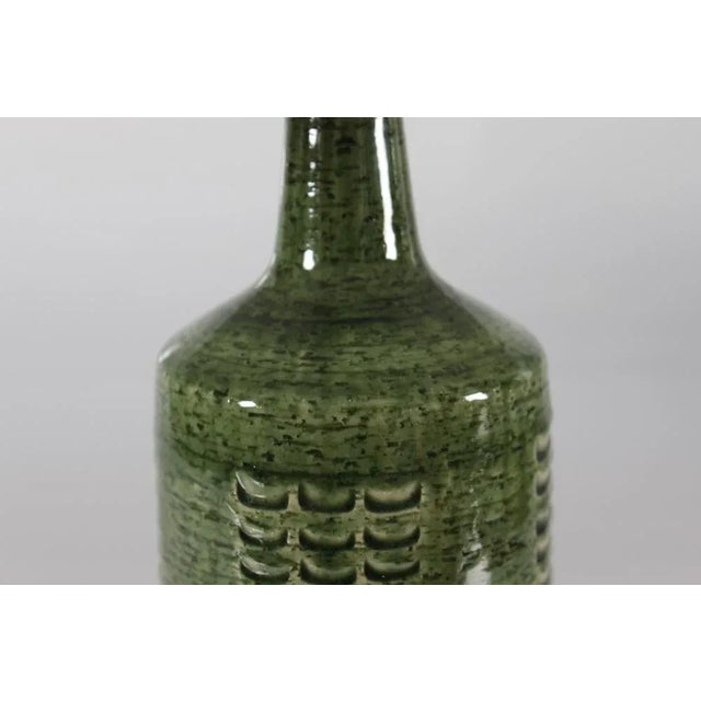 1960s Mid-Century Glazed Ceramic Table Lamp by Per Linnemann-Schmidt for Palshus, Denmark, 1960s For Sale - Image 5 of 11