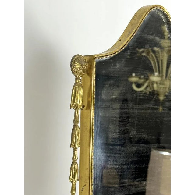Mid-Century Italian Mirror in Brass, Italy, 1950s For Sale - Image 11 of 13