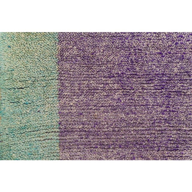Moroccan Purple Green Vintage Moroccan Large Rug - 7'5" x 16' For Sale - Image 3 of 5
