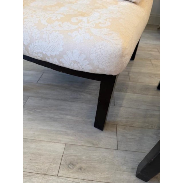 White 1960s Pair of Edward Wormley for Dunbar Slipper Chairs Signed For Sale - Image 8 of 8