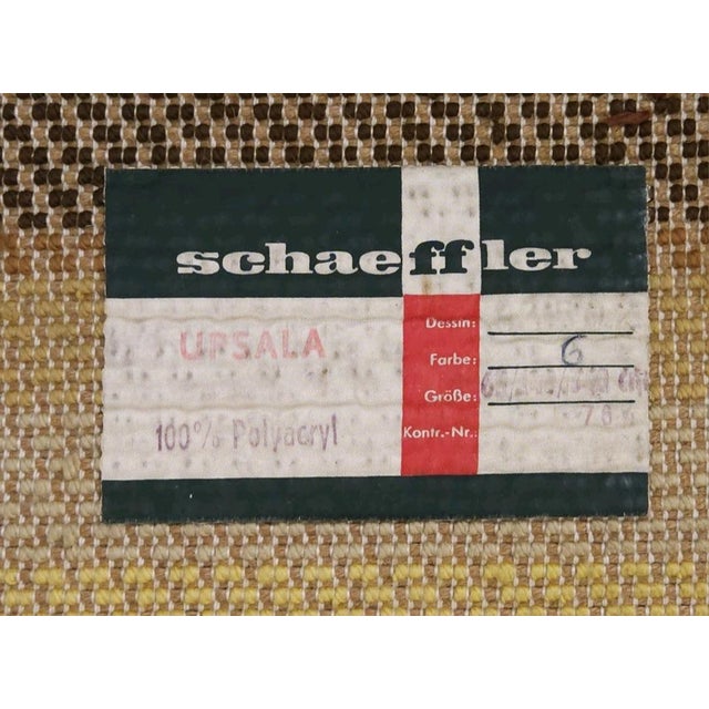 Brown Mid-Century Modern German Rug from Schaeffler, 1970s For Sale - Image 8 of 9