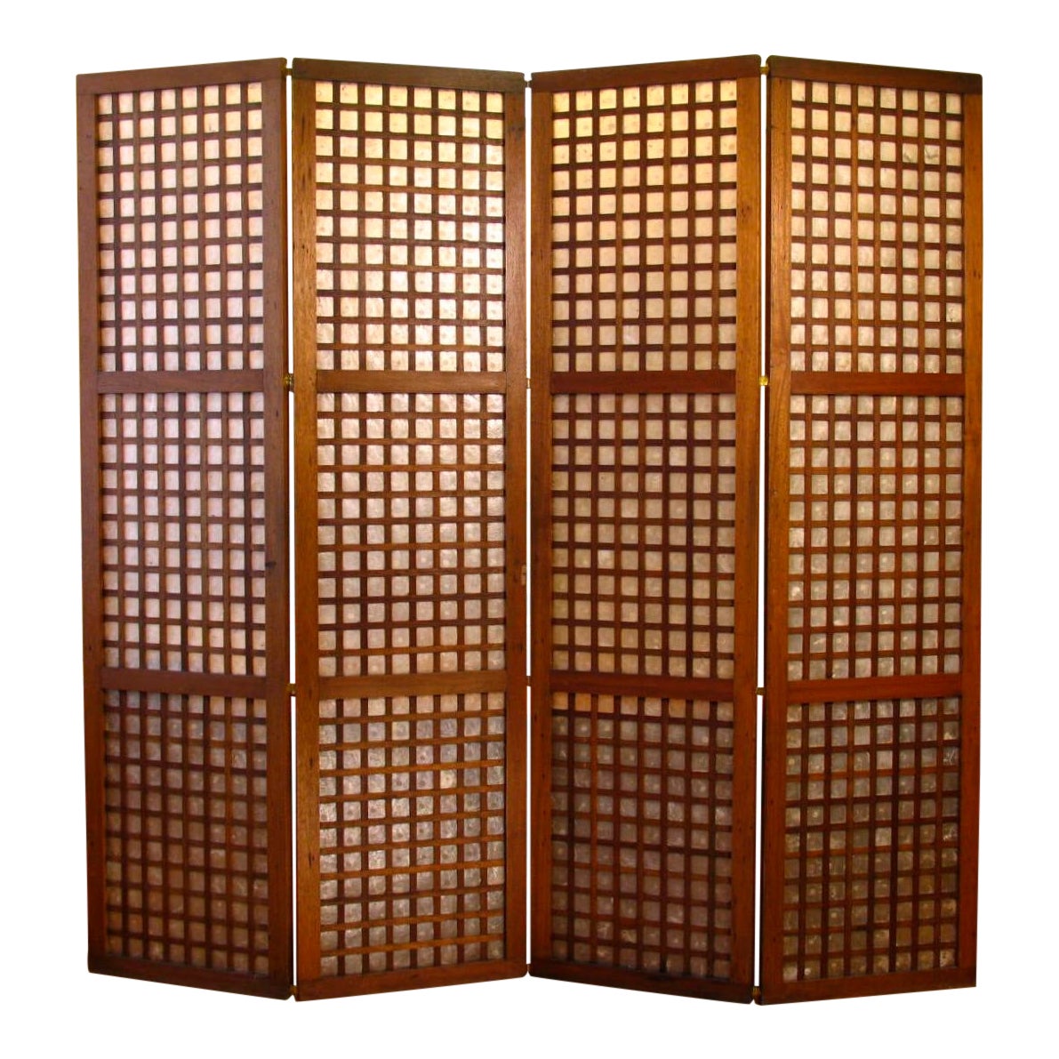 Vintage Tall Filipino Capiz Shell Window/Door Panels Chairish
