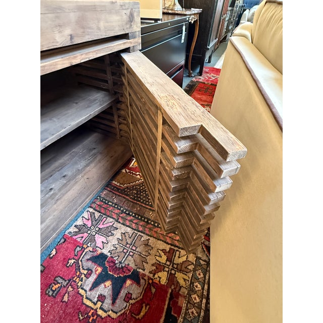 Restoration Hardware Reclaimed Timber Slat Sideboard For Sale - Image 10 of 12