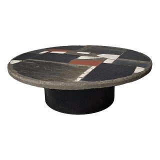 Slate Stone Mosaic Coffee Table from Paul Kingma, 1960s For Sale