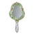 1950s Mid-Century Murano Glass Floral Decorative Hand Mirror, Italy, 1950s For Sale - Image 5 of 5