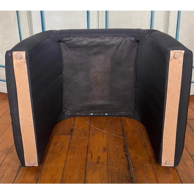 Black 1980s Post Modern Sculptural Waterfall Upholstered Bench, Style of Karl Springer For Sale - Image 8 of 9