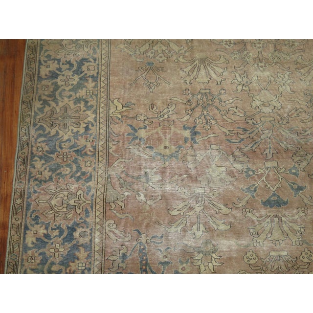 Early 20th Century Zabihi Collection Camel Taupe Room Size Indian Rug - 9'2" x 11'9" For Sale - Image 11 of 12