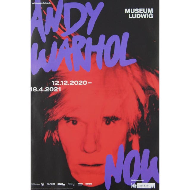 Andy Warhol Official Exhibition Poster Publisher: Ludwing Museum (Germany) 2020 Dimensions: 23,3 x 33 in / 59,4 x 83,8 cm...