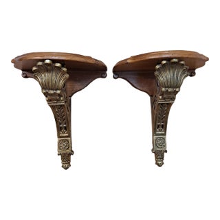 Pair of Mid-20th Century Decretive Wall Brackets For Sale