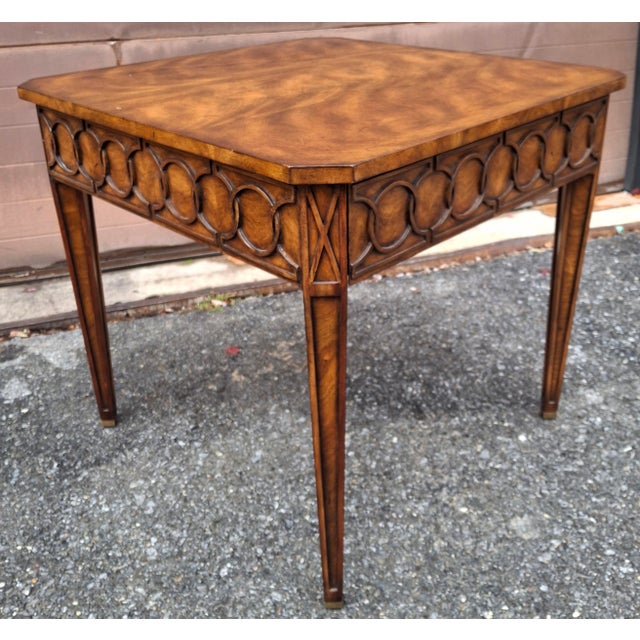 Theodore Alexander Georgian Style Fruitwood Single Drawer Side Table For Sale In Washington DC - Image 6 of 16