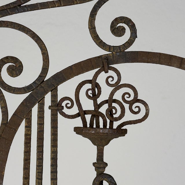 Antique Decorative Wrought Iron Wall Panel, Italy, 1920s For Sale - Image 9 of 18