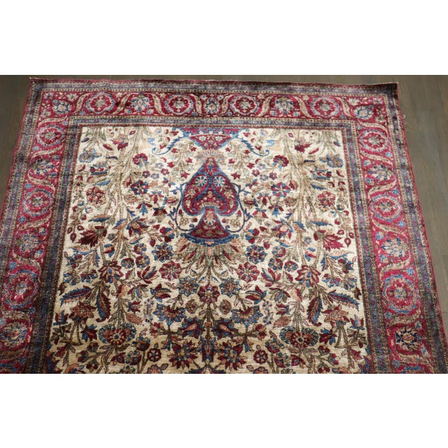 Textile Silk Kashan Prayer Rug no. 10953 For Sale - Image 7 of 9