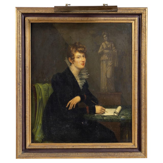 Hans Thoma, Portrait of Ida Müller, Single Woman Scholderer, 19th Century, Oil Painting on Canvas, Framed For Sale - Image 6 of 6