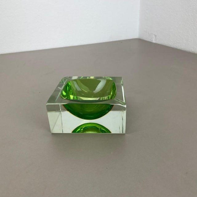 Article: Murano glass ash tray Origin: Murano, Italy Design: Flavio Poli Decade: 1970s This original vintage glass ash...