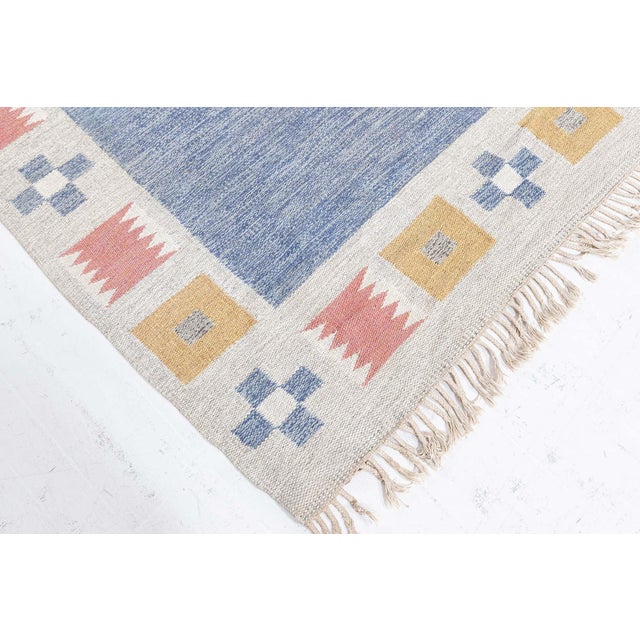 Doris Leslie Blau Vintage Swedish Flat Woven Rug by Bitte Ahlgren For Sale In New York - Image 6 of 9