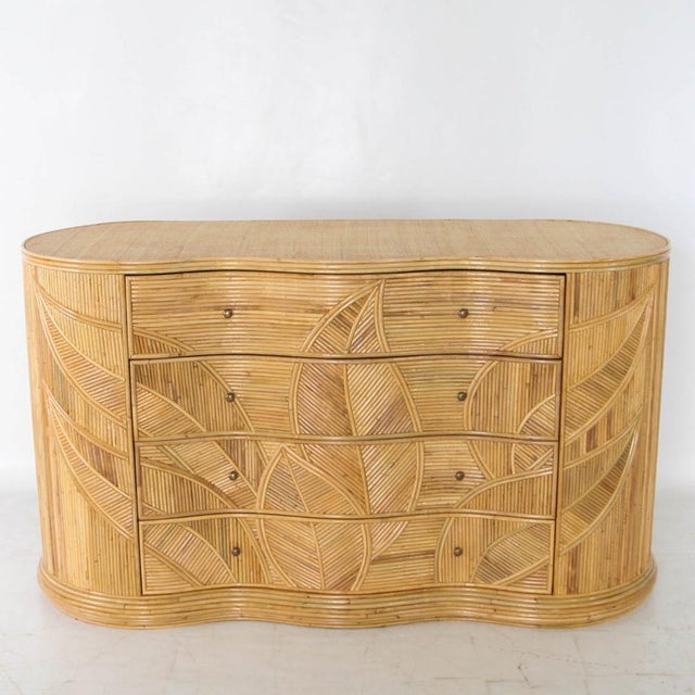 Curved Rattan Chest of Drawers For Sale - Image 10 of 18