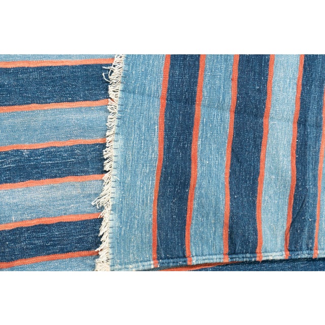 Textile Antique Indian Dhurrie Rug 12'1 X 23'10 For Sale - Image 7 of 15