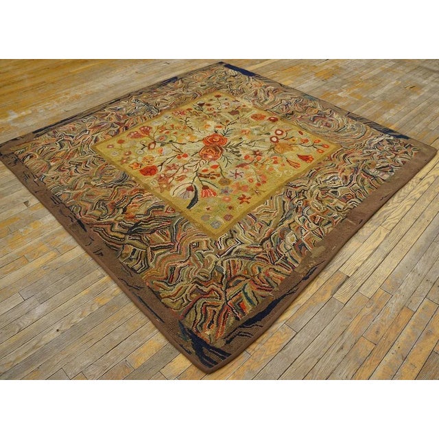 Antique American Hooked Rug For Sale In New York - Image 6 of 12