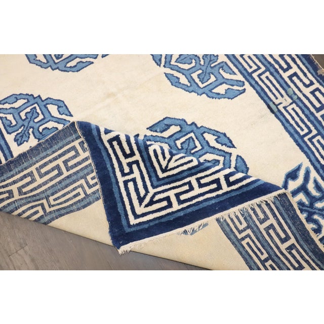 19th Century Zabihi Collection Chinese Peking Rug - 4' x 5'9" For Sale - Image 4 of 7