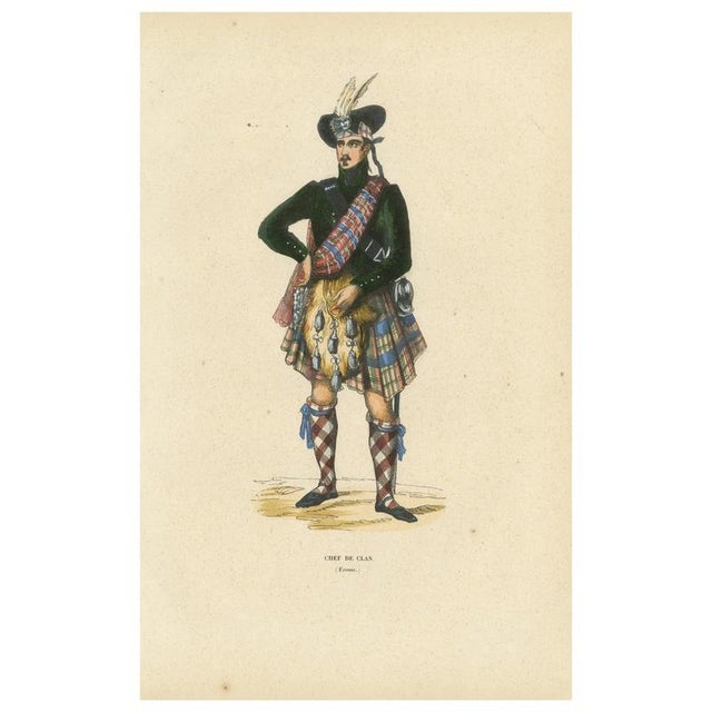 Markaert, Scottish Clan Chief in Highland Dress, 1845, Hand-Coloured Lithograph For Sale - Image 10 of 10