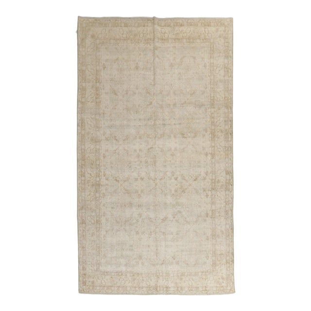 Worn Vintage Turkish Rug - 5'3" x 9' For Sale