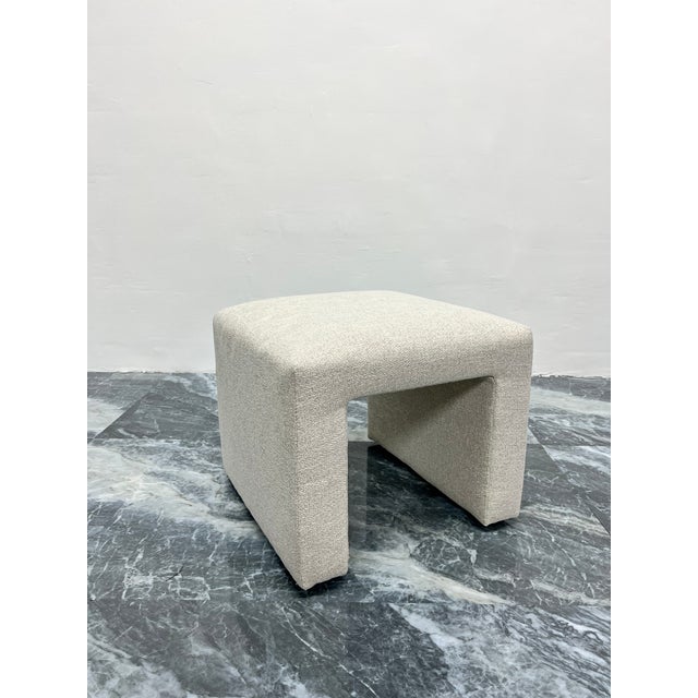 Milo Baughman Mid-Century Modern Upholstered Waterfall Stools or Benches, 1970s - a Pair For Sale - Image 4 of 13