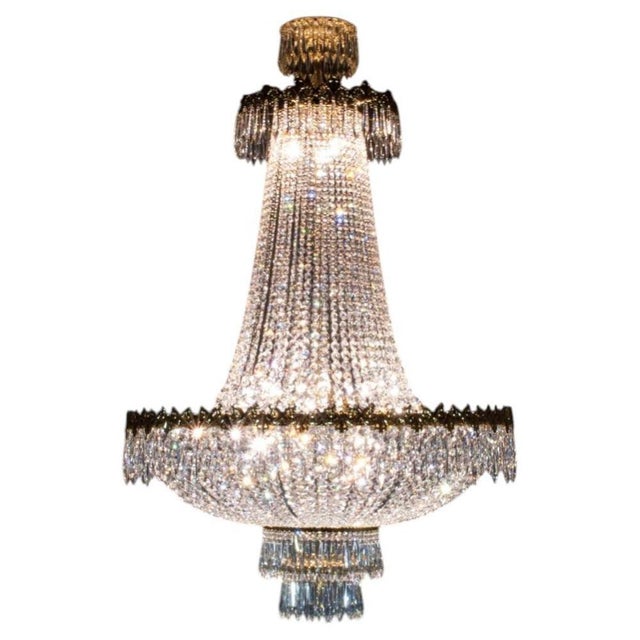 Palace 15 Lights Chandelier in Gold Plate and Crystal by Aggiolight For Sale - Image 14 of 14