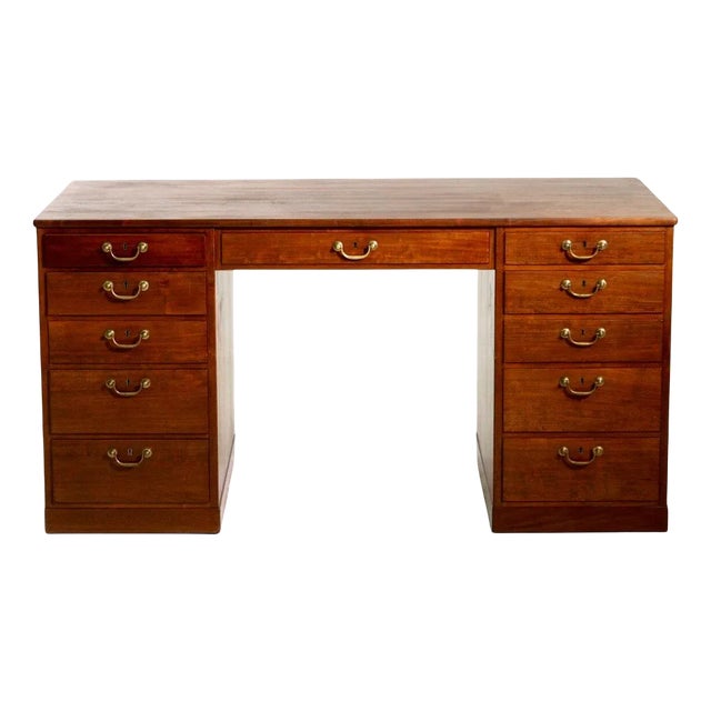 Desk With Original Hardware by Ole Wanischer For Sale