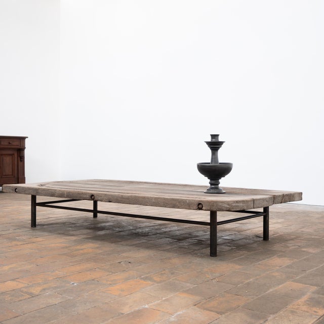 Primitive Coffee Table in Oak, 1880 For Sale - Image 4 of 9