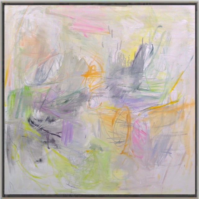 2010s "Sydney Sunrise" by Trixie Pitts Large Abstract Expressionist Oil Painting For Sale - Image 5 of 13