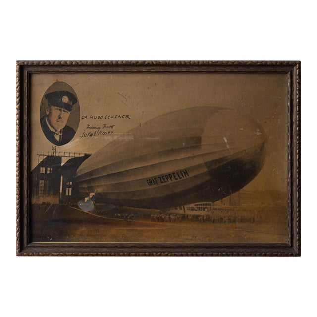 Dr. Hugo Eckener Graf Zeppelin Photograph, Signed, c.1928 For Sale
