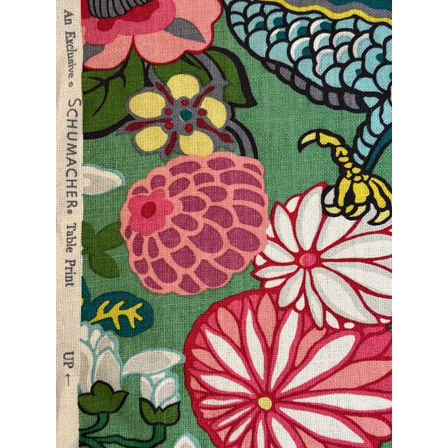 Schumacher Schumacher Fabric 173277 | Chiang Mai Dragon, Jade - Schumacher Fabric 2 1/2 Yards For Sale - Image 4 of 6