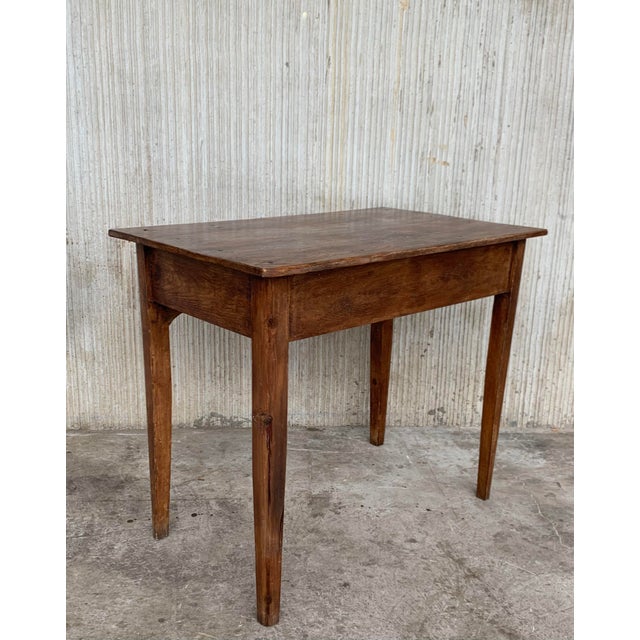 Early 20th Spanish Mobila Country Farm Writing Desk For Sale - Image 6 of 9