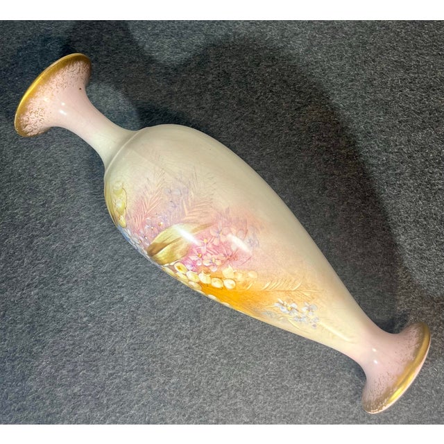 Late 20th Century Imperial Bonn Hand Painted Porcelain Vase For Sale - Image 10 of 11