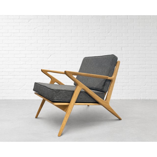 Pair - Mid Century Modern Oak Lounge Chairs – Handcrafted Armchair With Sculpted Details For Sale - Image 12 of 12