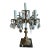 1940s Victorian Brass, Marble and Crystal 5-Arm Table Lamp For Sale
