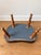 1990s Vintage Mid Century Modern Kidney Shaped Leather Footstool For Sale - Image 5 of 5