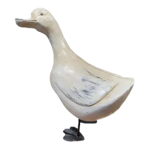 Mid-Century Hand-Crafted Wood and Metal Duck