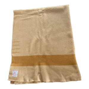 1970’s Vintage Gold Four Point Striped Hudson Bay Pendleton Blanket Throw