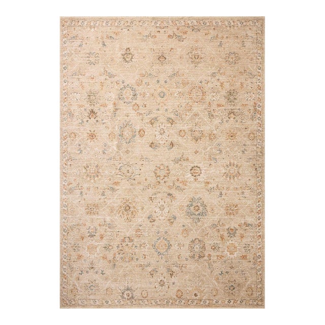 Chris Loves Julia x Loloi Palma Natural / Multi 9'-6" x 13'-1" Area Rug For Sale