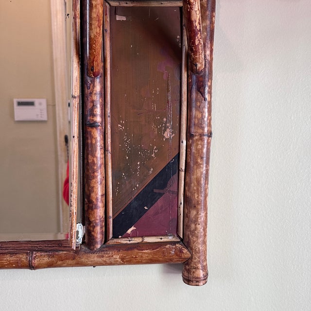 Antique Aesthetic Movement Bamboo Mirror With Shelves For Sale In Washington DC - Image 6 of 10