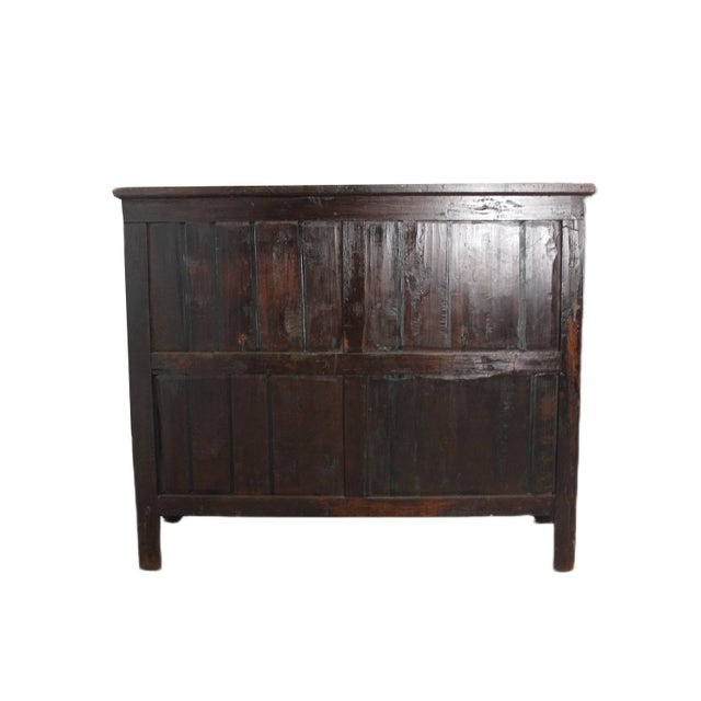 Dark Brown Chinese Antique Cabinet – 56 Inches Tall For Sale - Image 11 of 12