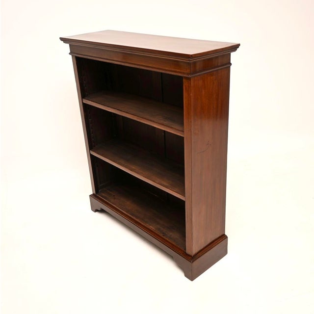 Antique Edwardian Inlaid Open Bookcase, 1900 For Sale - Image 4 of 11