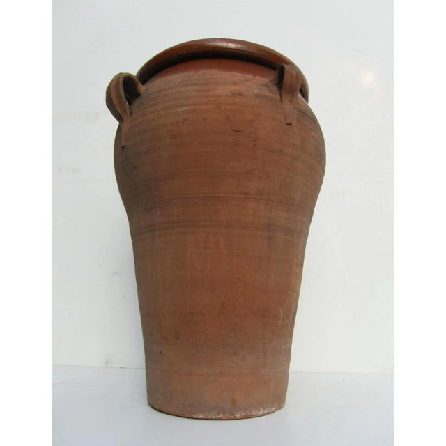 Brown Vintage French Terracotta Earthenware Storage Pot, 1950s For Sale - Image 8 of 9