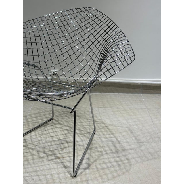 Silver Diamond Armchair by Harry Bertoia for Knoll, 2000s For Sale - Image 8 of 10
