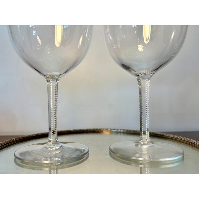 Baccarat Vintage Baccarat Crystal Muslin Water Glasses, 1920s, Set of 2 For Sale - Image 4 of 10