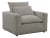 Wood Cali Slate Performance Fabric Arm Chair For Sale - Image 7 of 7