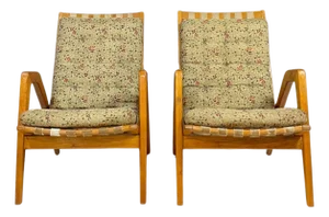 Vintage Lounge Chairs by Jan Vaněk, 1940s, Set of 2