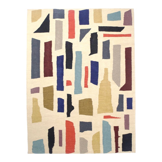 Vintage Scandinavian Kilim Rug 5’4" X 7’2” For Sale